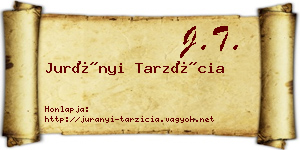Jurányi Tarzícia névjegykártya
